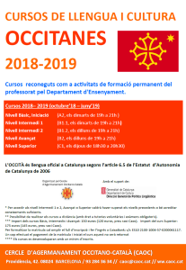 Cursos occità 2018-19