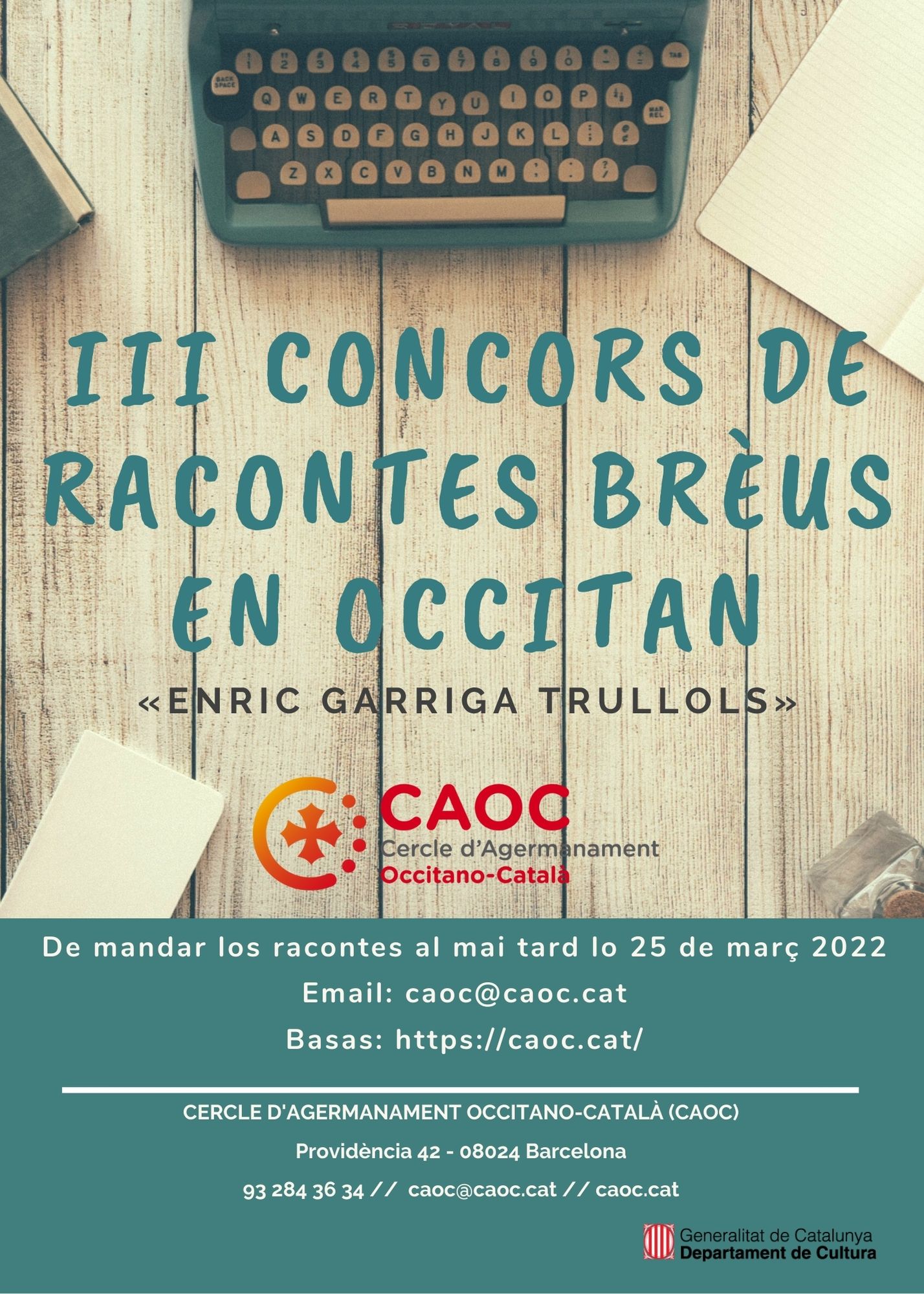 III Concors de racontes brèus en occitan – Enric Garriga Trullols