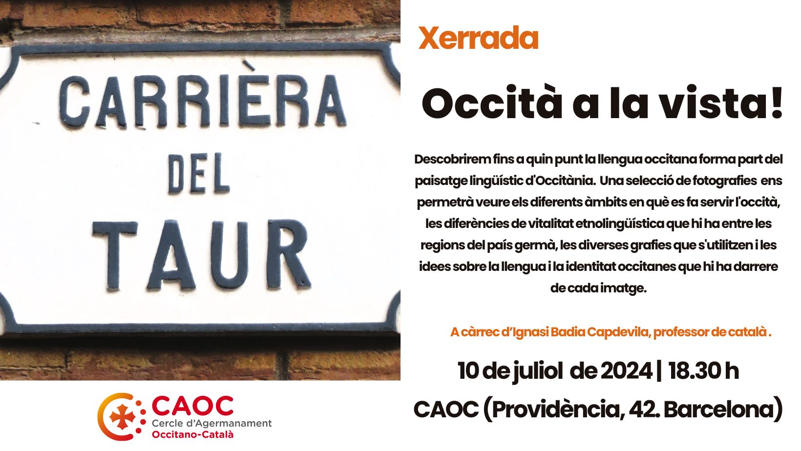 Xerrada “Occità a la vista!” 